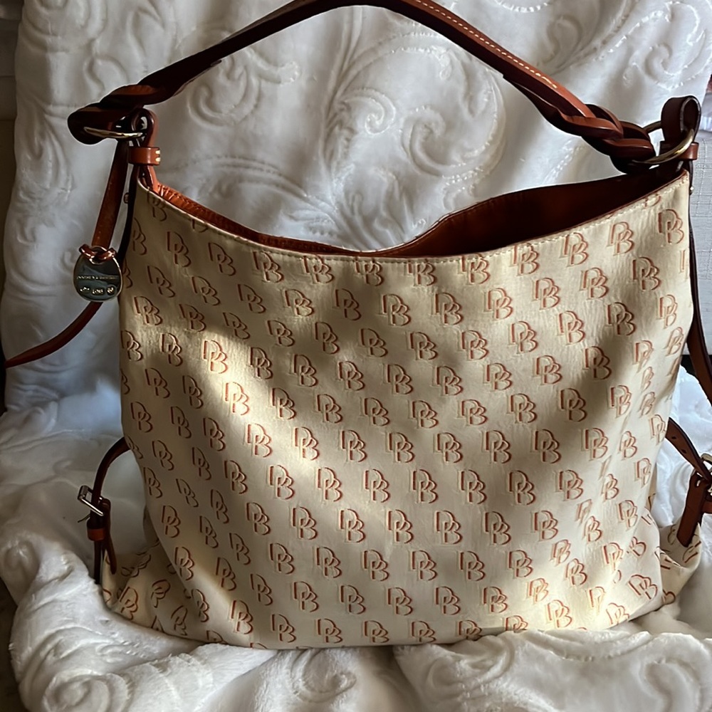 Dooney & Bourke Signature Logo Canvas Shoulder Bag